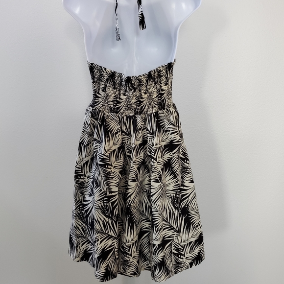 Halter Dress Palm Print NWOT - Picture 3 of 5